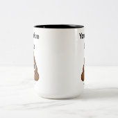 Je rijdt als poep (Mok) Tweekleurige Koffiemok (Center)