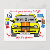 Je rijexamen is geslaagd, gefeliciteerd! briefkaart (Voorkant)