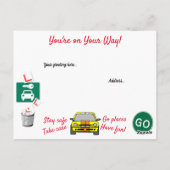 Je rijexamen is geslaagd, gefeliciteerd! briefkaart (Achterkant)