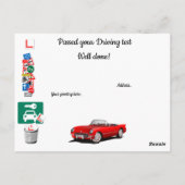 Je rijexamen is geslaagd, gefeliciteerd! briefkaart (Achterkant)