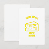 Je rijpe, grappige kaasgrappen bedankkaart (Voorkant / Achterkant)