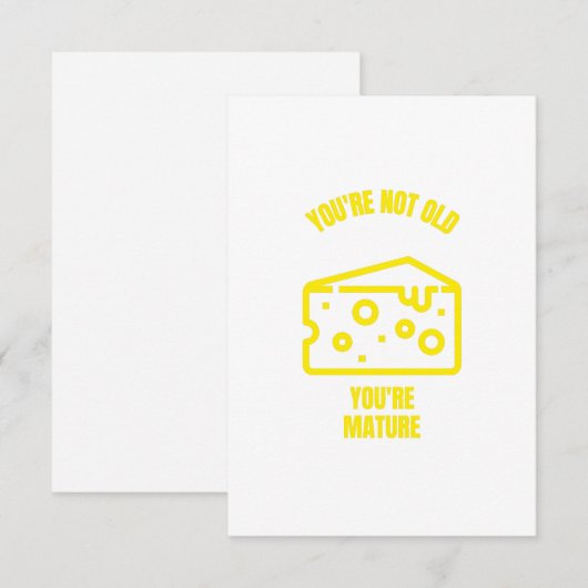 Je rijpe, grappige kaasgrappen bedankkaart (Voorkant / Achterkant)