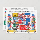 Je rijtest is voltooid ~ Gefeliciteerd! Briefkaart (Voorkant / Achterkant)