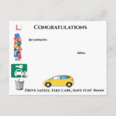 Je rijtest is voltooid ~ Gefeliciteerd! Briefkaart (Achterkant)