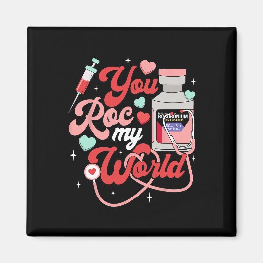 Je Roc Mijn Wereld Verpleegster Valentijnsdag Er I Magneet (Voorkant)