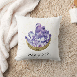 Je Rock Amethyst Kristallen Mystieke Waterverf Kussen