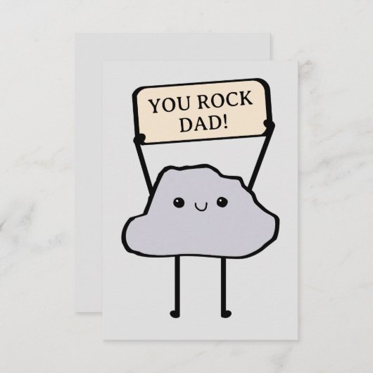 JE ROCK BEDANKKAART (Voorkant / Achterkant)