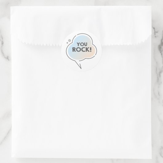 Je rock chat cloud emoji ronde sticker (Tas)