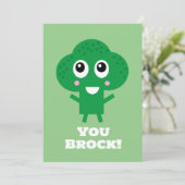 Je Rock Happy Broccoli-bemoedigingskaart Kaart (Staand voorkant)