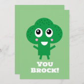 Je Rock Happy Broccoli-bemoedigingskaart Kaart (Voorkant / Achterkant)
