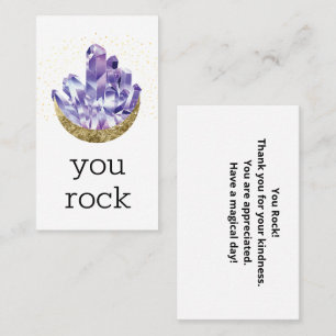 Je rockt Amethyst Kristallen Waardering Dank je Visitekaartje