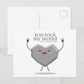 Je rockt mijn wereld Gelukkige Valentijnsdag | FEE Feestdagenkaart (Voorkant / Achterkant)