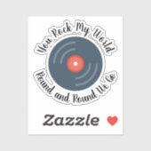 Je rockt mijn wereld rond en rond knipsel sticker (Vel)