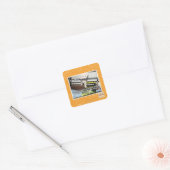 Je rode is er één. vierkante sticker (Envelop)