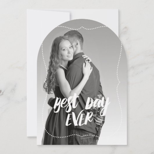 Je romantische foto Beste dag ooit Kaart (Achterkant)