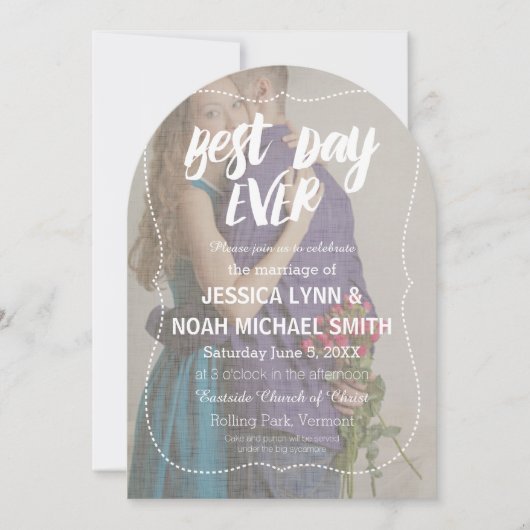 Je romantische foto Beste dag ooit Kaart (Voorkant)