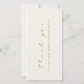 Je romantische trouwfoto bedankt je kaart (Achterkant)