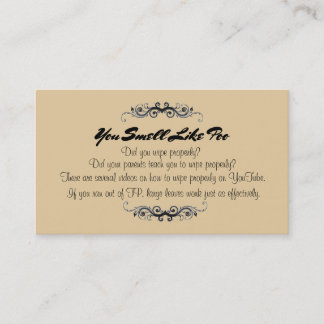 Je rookt als poo-Visitekaartjes Visitekaartje