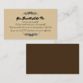 Je rookt als poo-Visitekaartjes Visitekaartje (Voorkant / Achterkant)