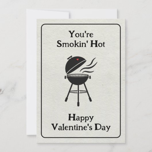 Je rookt heet! Grappige BBQ Valentijnsdag Kaart (Voorkant)