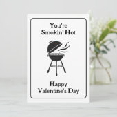 Je rookt heet! Grappige BBQ Valentijnsdag Kaart (Staand voorkant)
