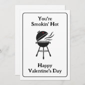 Je rookt heet! Grappige BBQ Valentijnsdag Kaart (Voorkant / Achterkant)