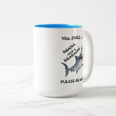 Je rookt zoals Drama en hoofdpijn. Ga weg Tweekleurige Koffiemok (Voorkant rechts)