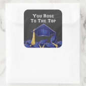 Je Roos naar boven Vierkante Sticker (Tas)