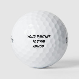 'Je Routine is Je Pantser' Motiverend Cadeau Golfballen