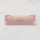 Je Roze Gouden Glitter Zakelijke Kaarten Voorbeeld Mini Visitekaartje (Voorkant)