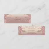 Je Roze Gouden Glitter Zakelijke Kaarten Voorbeeld Mini Visitekaartje (Voorkant / Achterkant)