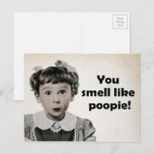 Je ruikt naar Poopie Briefkaart (Voorkant / Achterkant)