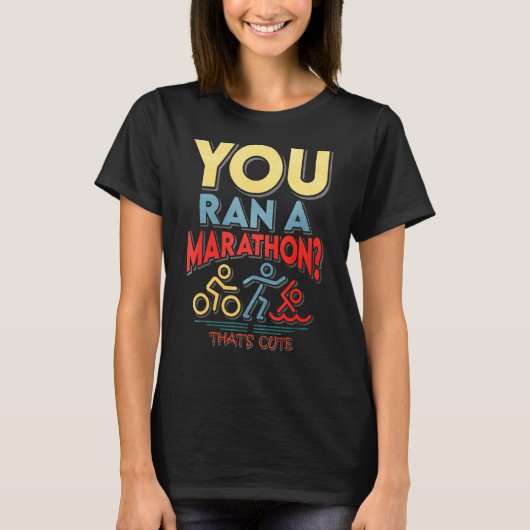 Je runt een marathon die kletst t-shirt (Voorkant)