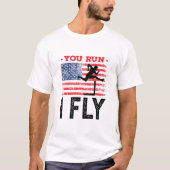 Je runt I Fly Track en Field Hurdles Hurdler T-shirt (Voorkant)