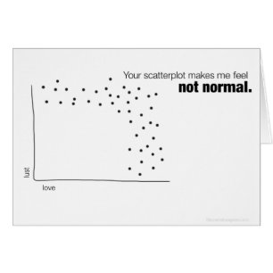 Je scatterplot maakt me niet normaal.