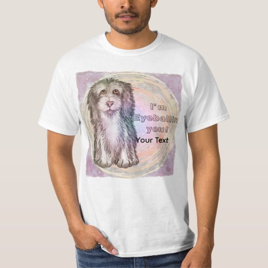 Je schapen hond aankijkend t-shirt (Voorkant)