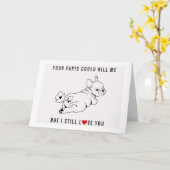 JE SCHEETEN KUNNEN ME DOODMAKEN  - VALENTIJNSDAG K KAART (Gele Bloem)