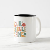 Je schema is goed - School Counselor Tweekleurige Koffiemok (Voorkant rechts)