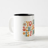 Je schema is goed - School Counselor Tweekleurige Koffiemok (Voorkant links)