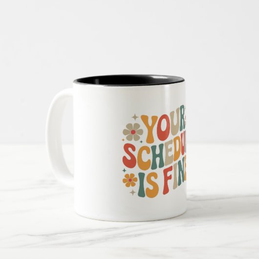 Je schema is goed - School Counselor Tweekleurige Koffiemok (Voorkant links)