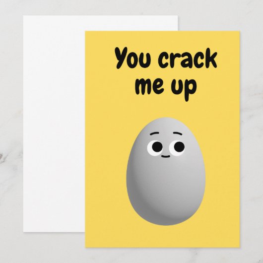 Je scheurt me schattig ei op, Gekke Fun Easter Kaa Kaart (Voorkant / Achterkant)