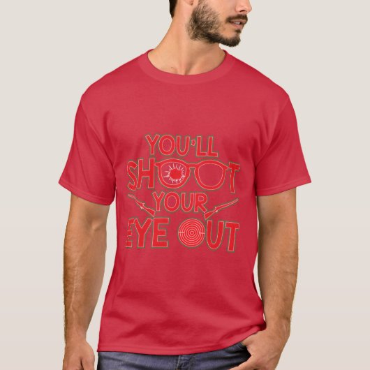 Je schiet je oog uit kerstjongen t-shirt (Voorkant)