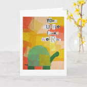 Je schildpad ziet er raar uit kaart (Gele Bloem)