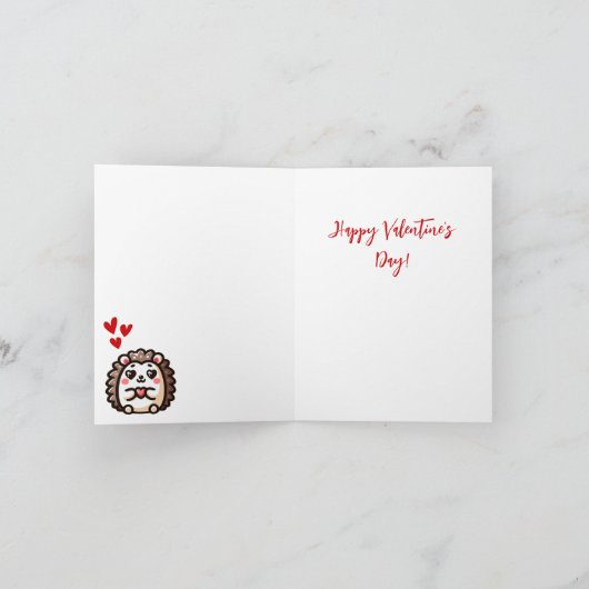 Je schoffelt mijn hart | Hedgehog Pun Valentijnsda Kaart (Binnen)