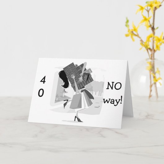 JE SCHOONT DAT JE NOG STEEDS 21=4Oth BIRTHDAY BENT Kaart (Gele Bloem)