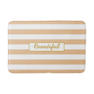 Je scriptbericht Preppy Peach en witte streep Badmat