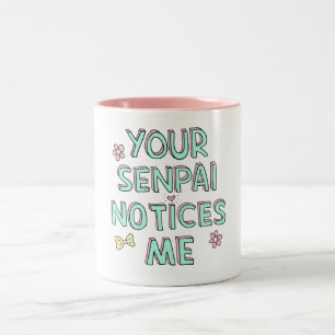 Je Senpai meldt me Tweekleurige Koffiemok