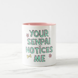 Je Senpai meldt me Tweekleurige Koffiemok