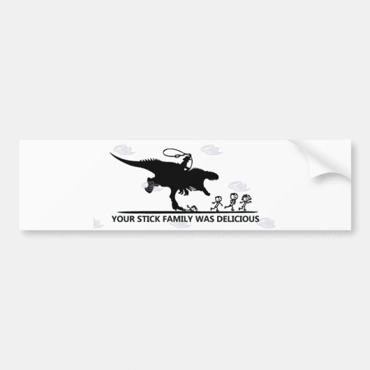 Je serie/T-rex Bumpersticker (Voorkant)