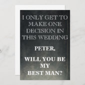 Je service als beste man-aanvraag kaart (Voorkant / Achterkant)